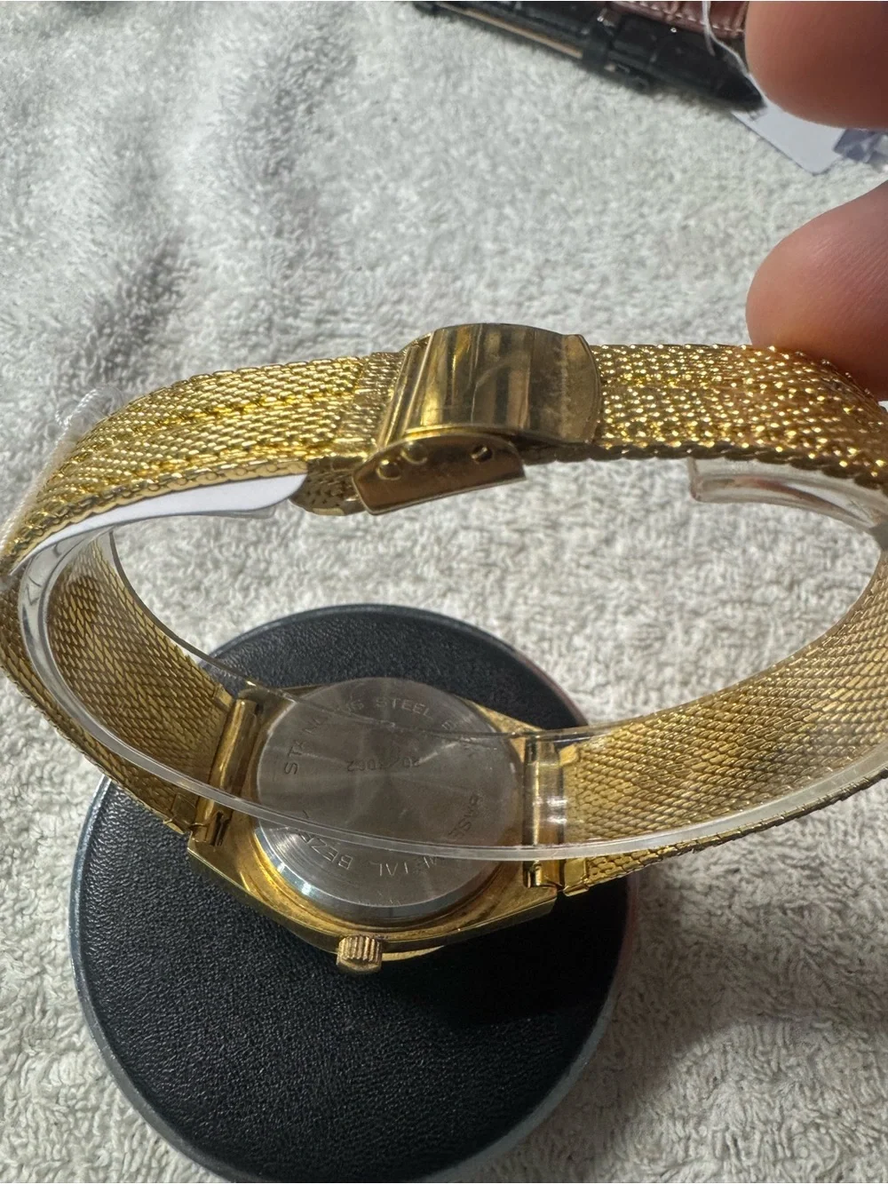 Armitron Gold Tone Watch with Day-Date Window